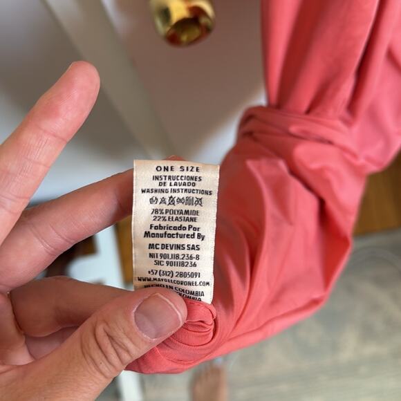 MAYGEL CORONEL Vaupes Dress in Tropical Pink Coral Halter Maxi Dress - Picture 12 of 13